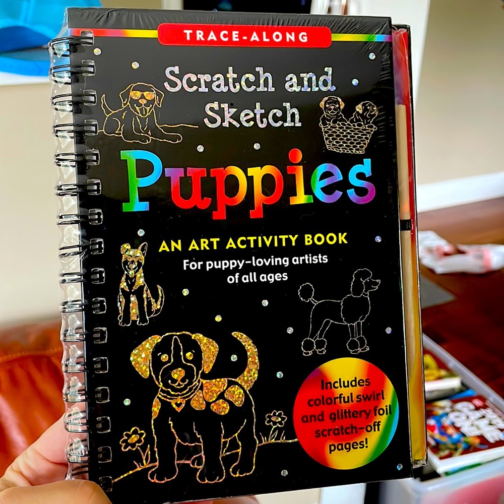 Trace-Along Scratch and Sketch Activity Book (Puppies)